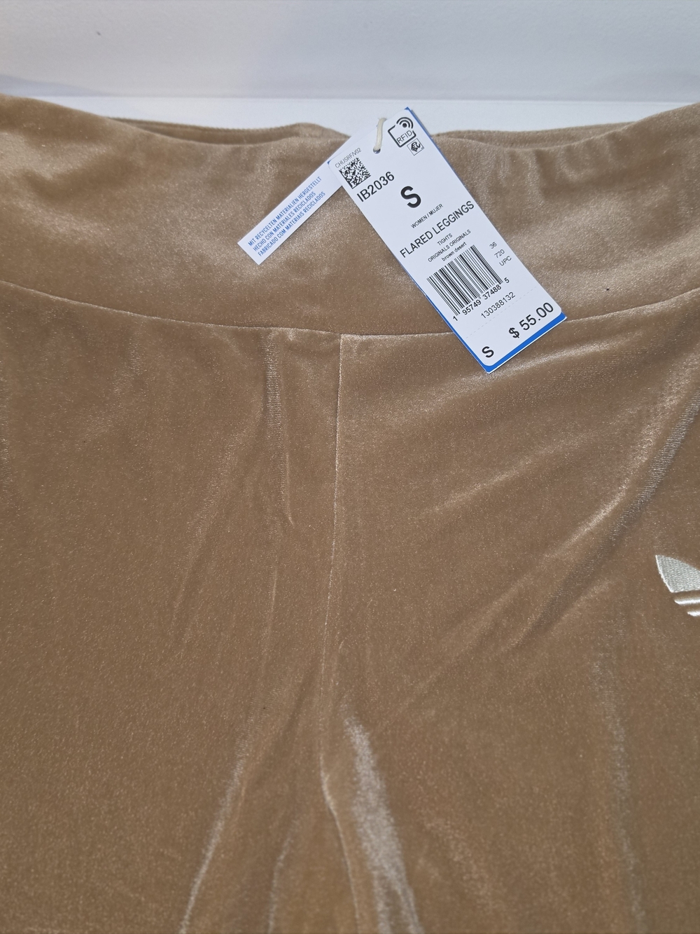 Adidas Women’s High-Waist Flared Leggings - Brown - Picture 3 of 4